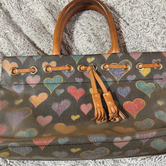 Dooney & Bourke Multicolor Heart Print Bag - Picture 5 of 8